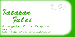 katapan fulei business card